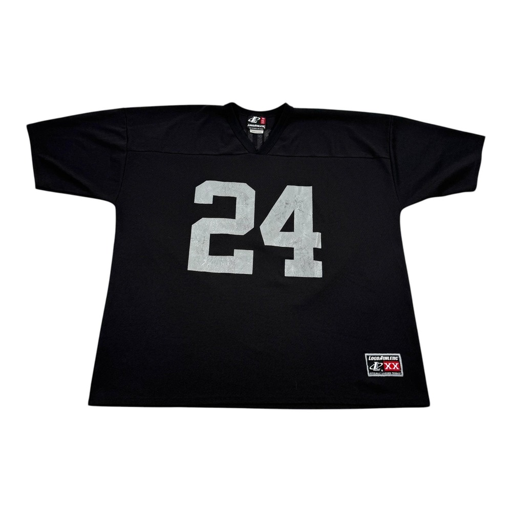 Vintage Oakland Raiders Jersey Mens 2XL Black NFL Woodson 24 Logo Athletic